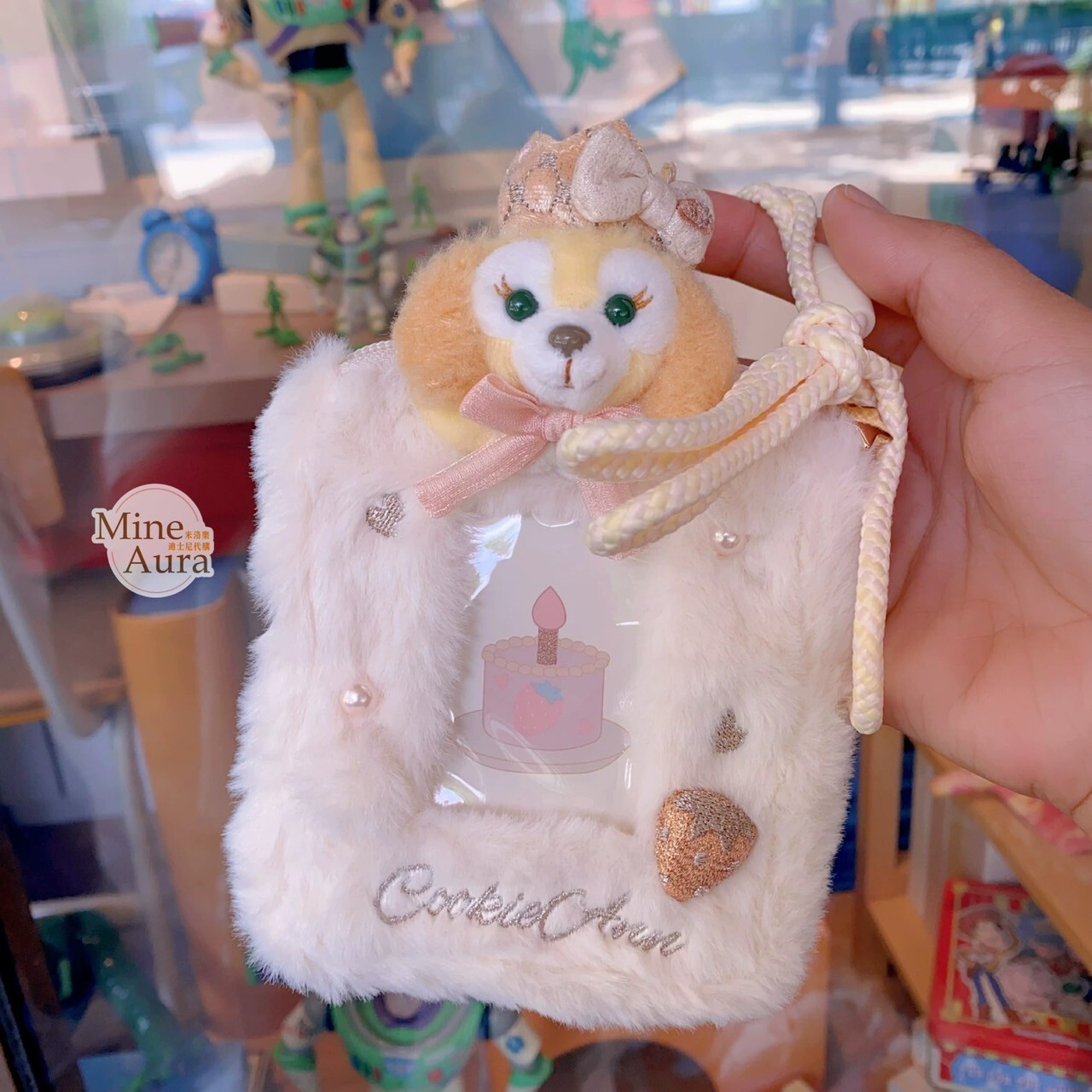 夢幻慶典系列 可琦安 餅乾 CookieAnn 絨毛大頭 造型 掛繩 票卡夾 票卡包 -上海迪士尼樂園
