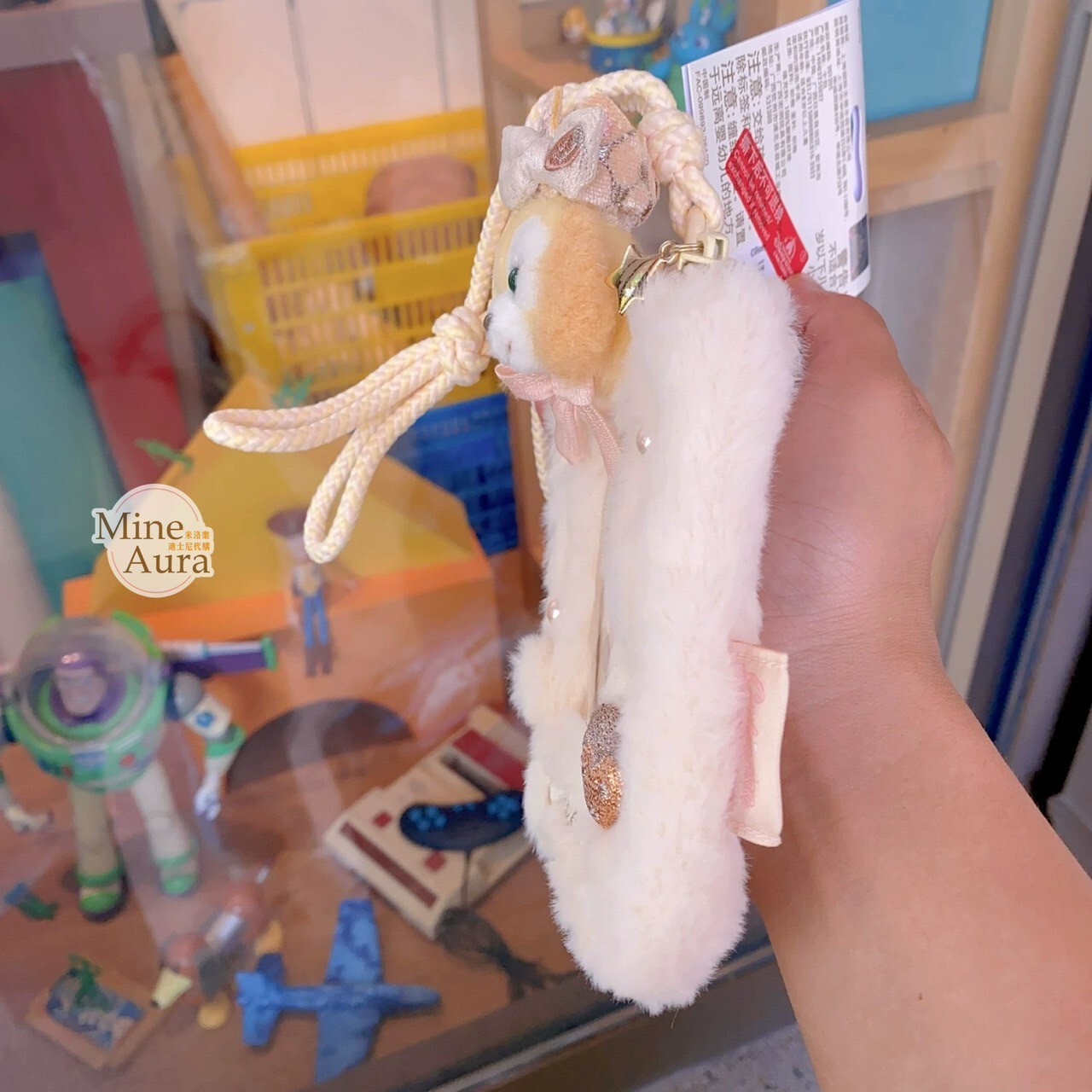 夢幻慶典系列 可琦安 餅乾 CookieAnn 絨毛大頭 造型 掛繩 票卡夾 票卡包 -上海迪士尼樂園