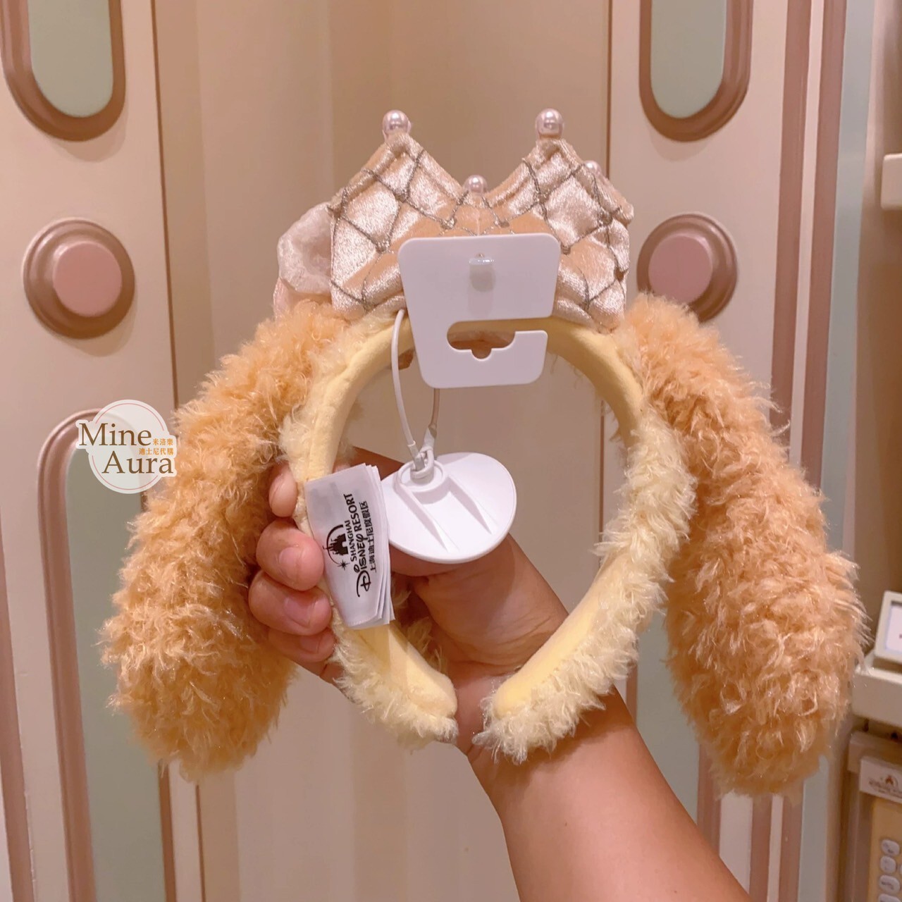 夢幻慶典系列 可琦安 餅乾 CookieAnn 立體耳朵 造型 髮圈 髮箍 -上海迪士尼樂園