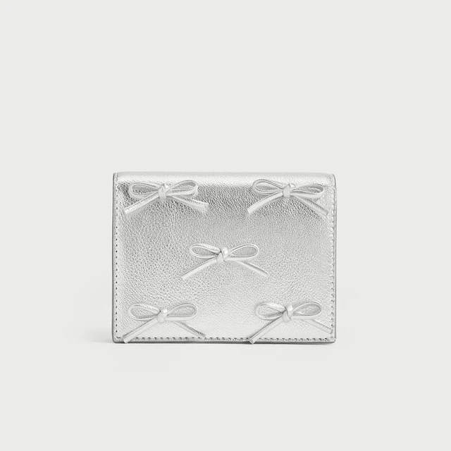 <斷貨王回歸>Charles ＆ Keith 小CK 冬日限定 蝴蝶結 鍊條 可背 短夾