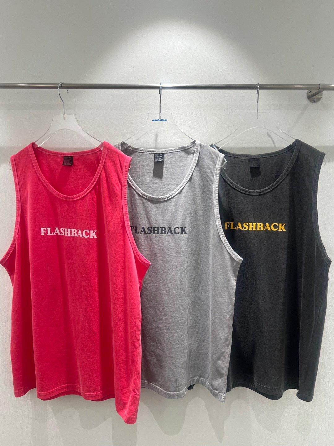 洗水英文字背心 manhattans-033V