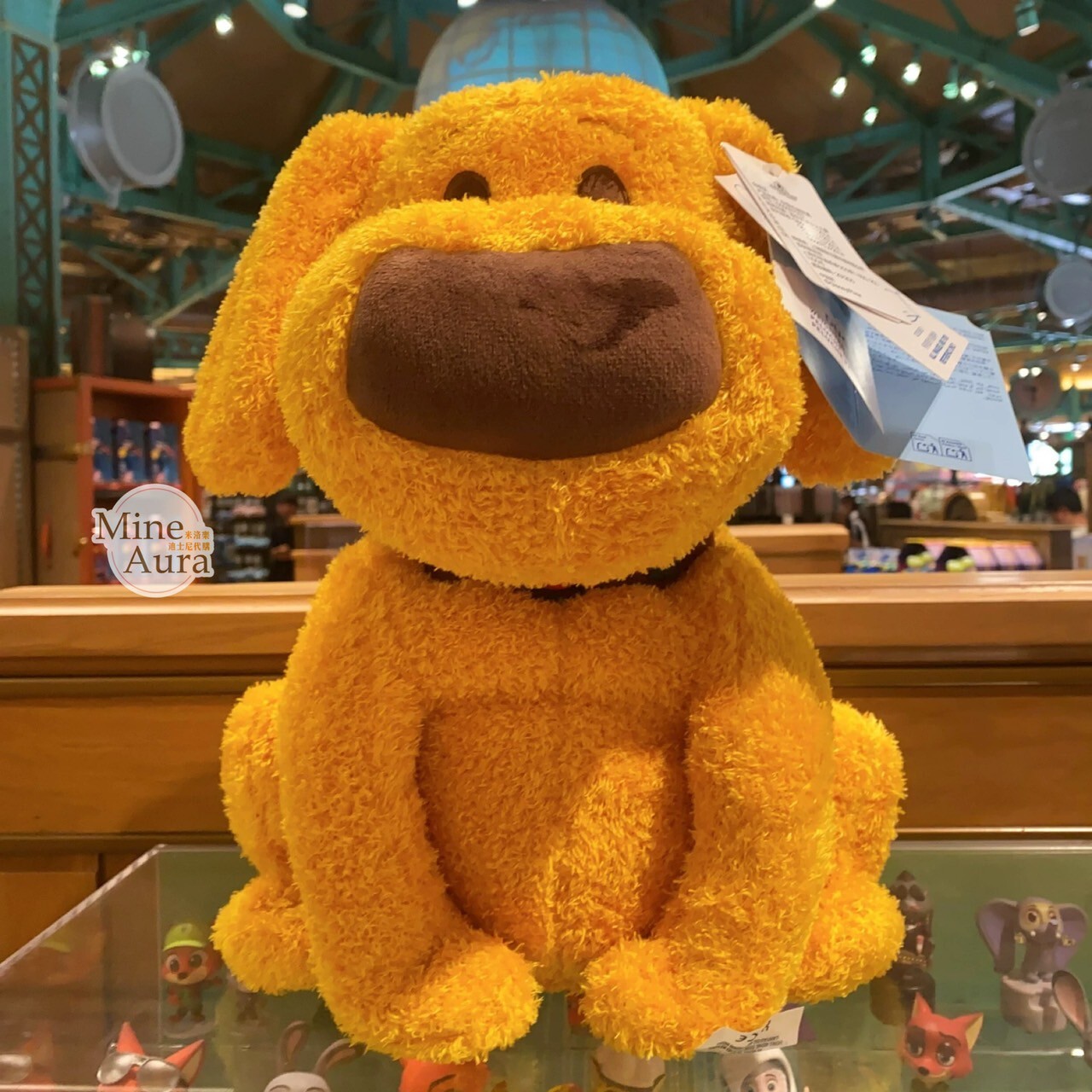 天外奇蹟 Up 狗狗 小逗 Dug 娃娃 玩偶 療癒 豆袋 娃娃 玩偶 -上海迪士尼樂園