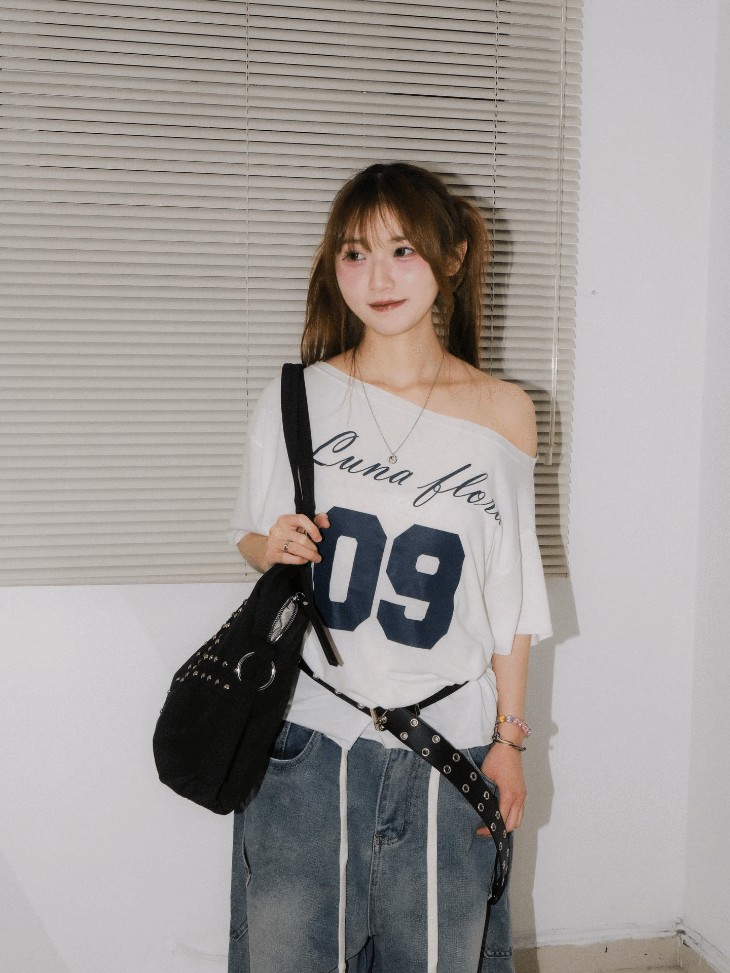 Luna Flora 09 Dropped Shoulder Top