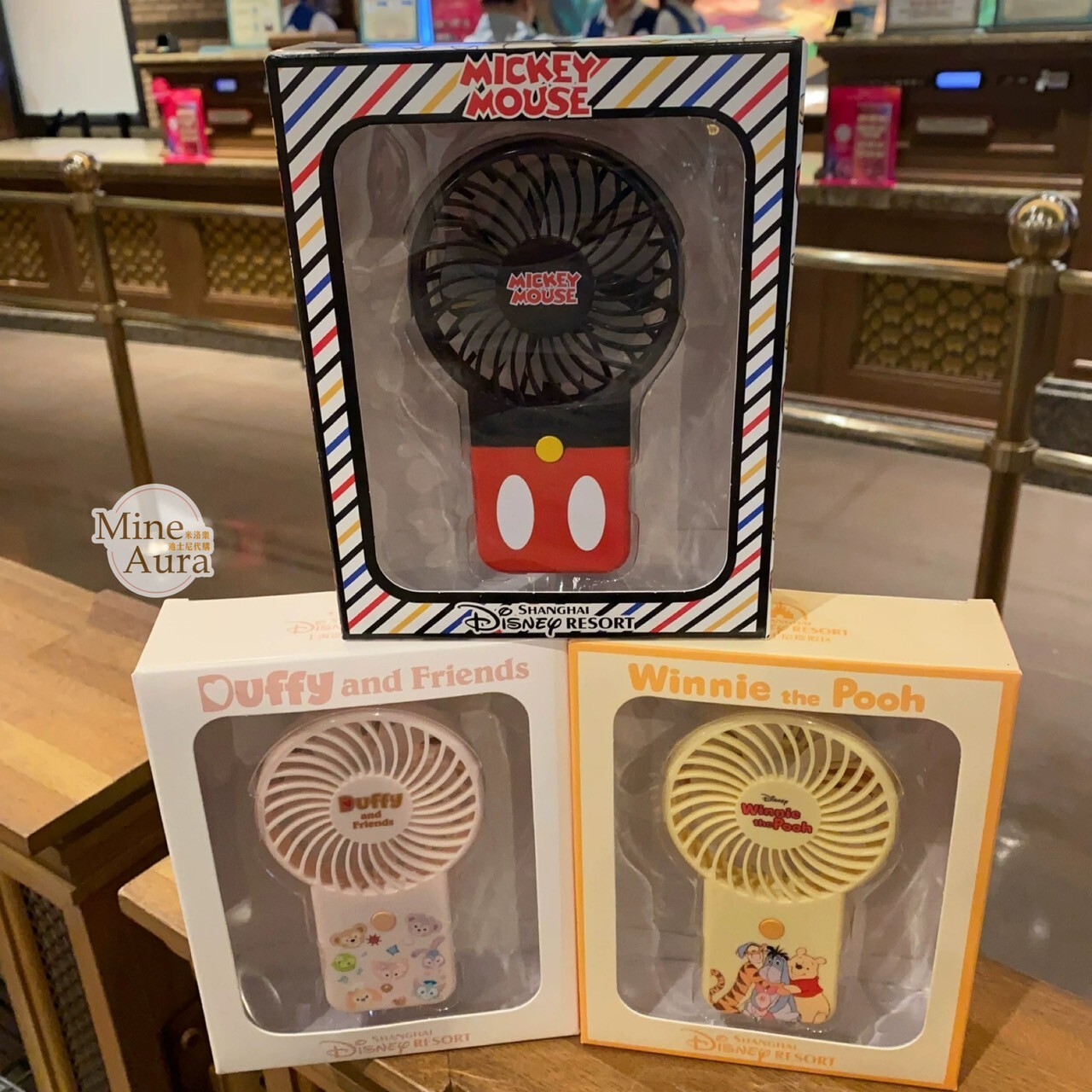 達菲 Duffy 與好友們 圖案 可充電造型風扇 掛脖 隨身 風扇 -上海迪士尼樂園