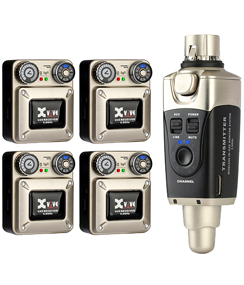 Xvive U45R4 Four-pack Monitor Wireless System