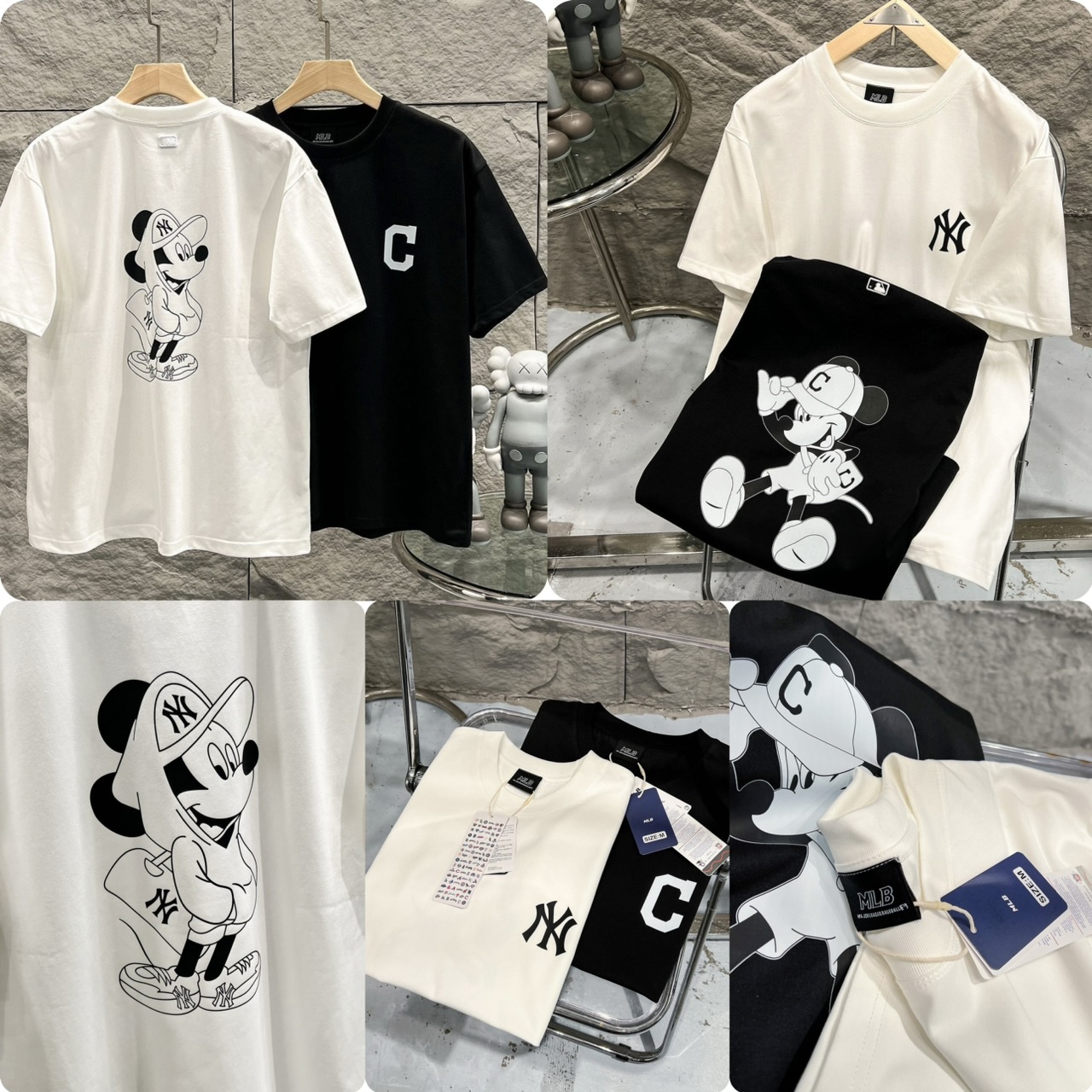 MLB 背印米奇圖案短袖Tee - 25241456