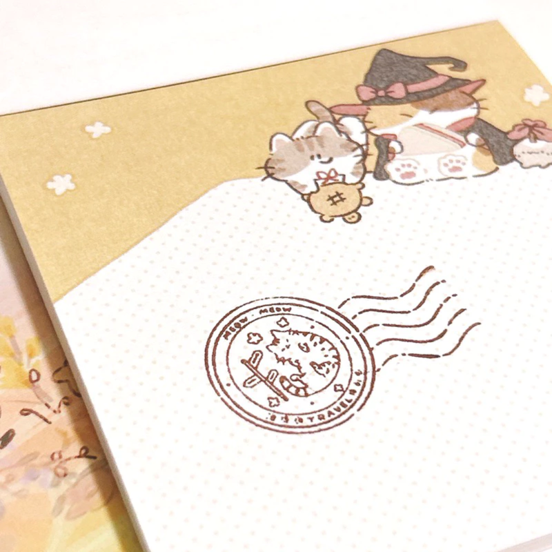 Highlight x Ubee Stamp－ Traveling Cat Postmark (Taiwanese Stationery Brand)