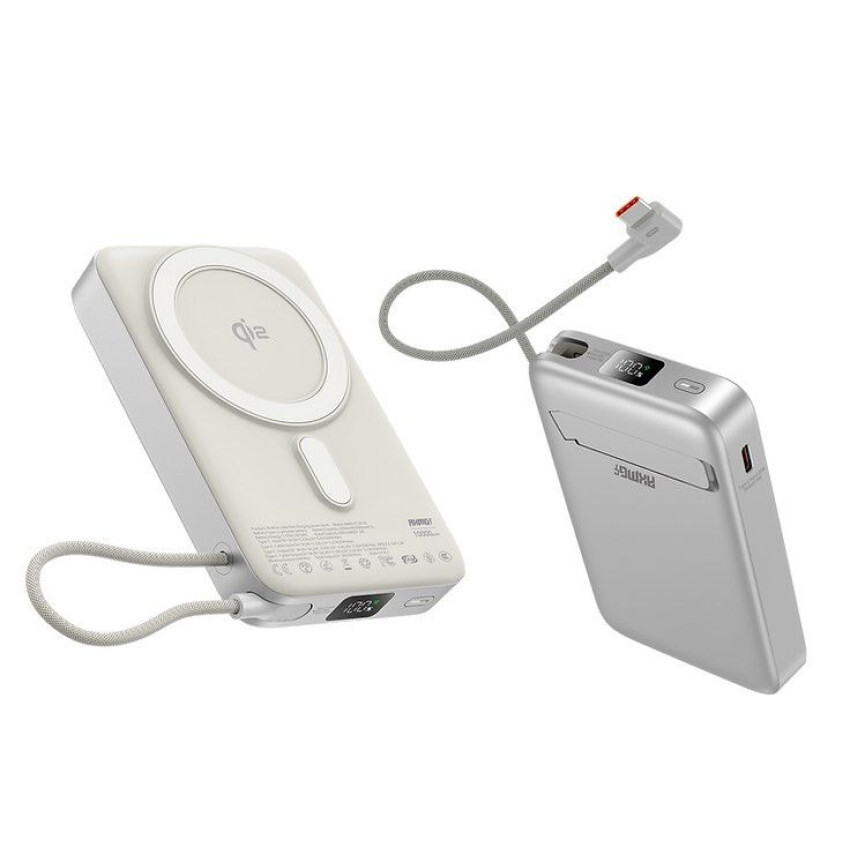 現 貨丨AMG Qi2 35W 自帶線 數字屏電量顯示 行動電源 10000mAh DX-35