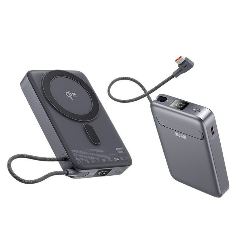 現 貨丨AMG Qi2 35W 自帶線 數字屏電量顯示 行動電源 10000mAh DX-35