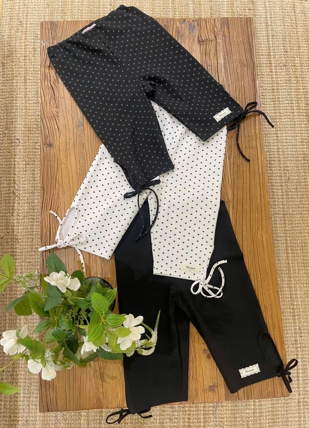 標籤綁結內搭五分褲