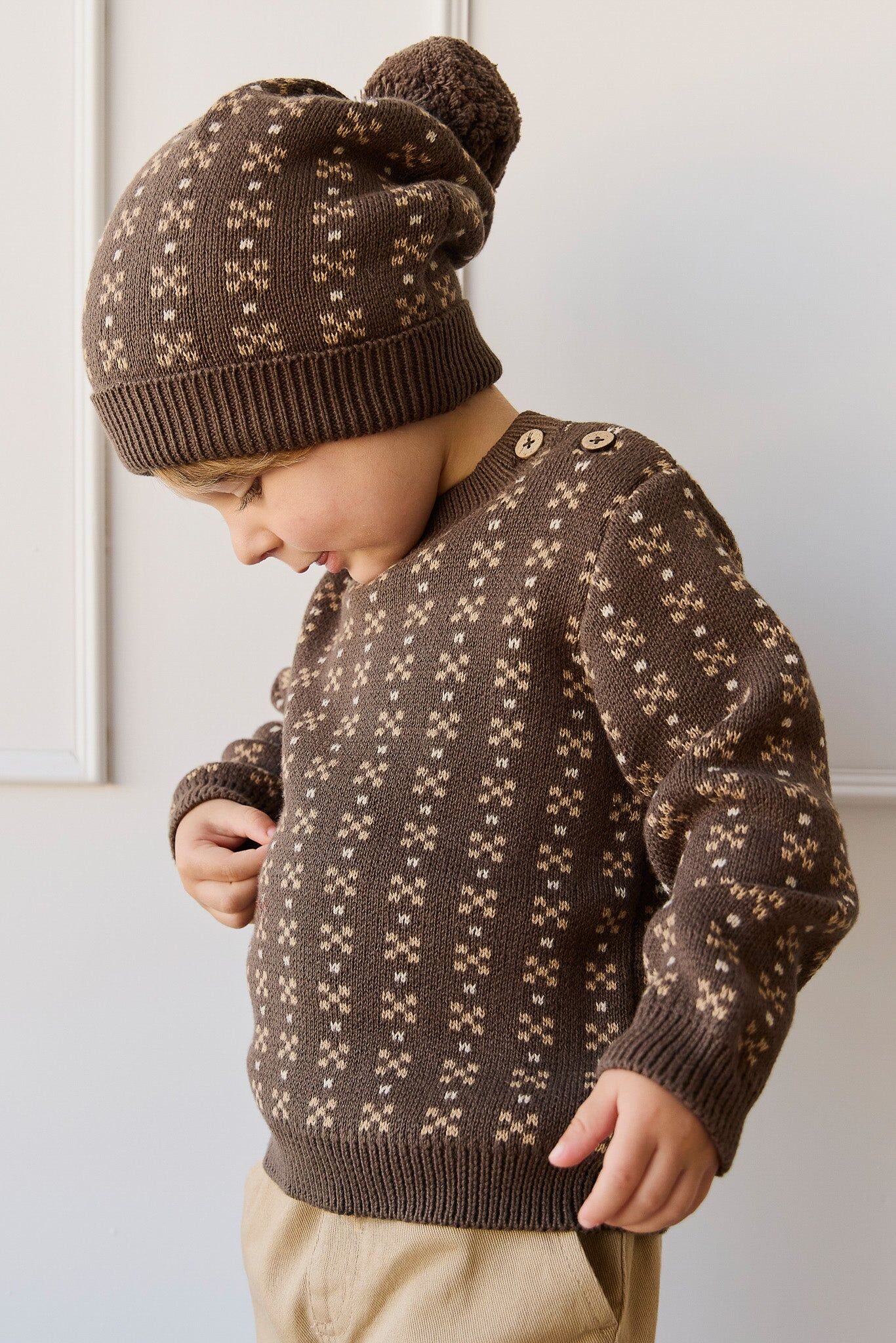 【預購】JAMIE KAY - Bertie Hat（Fairisle Desert Palm）
