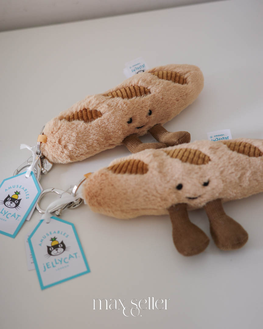 JELLYCAT Amuseables Baguette Bag Charm 法國長棍麵包鎖匙扣