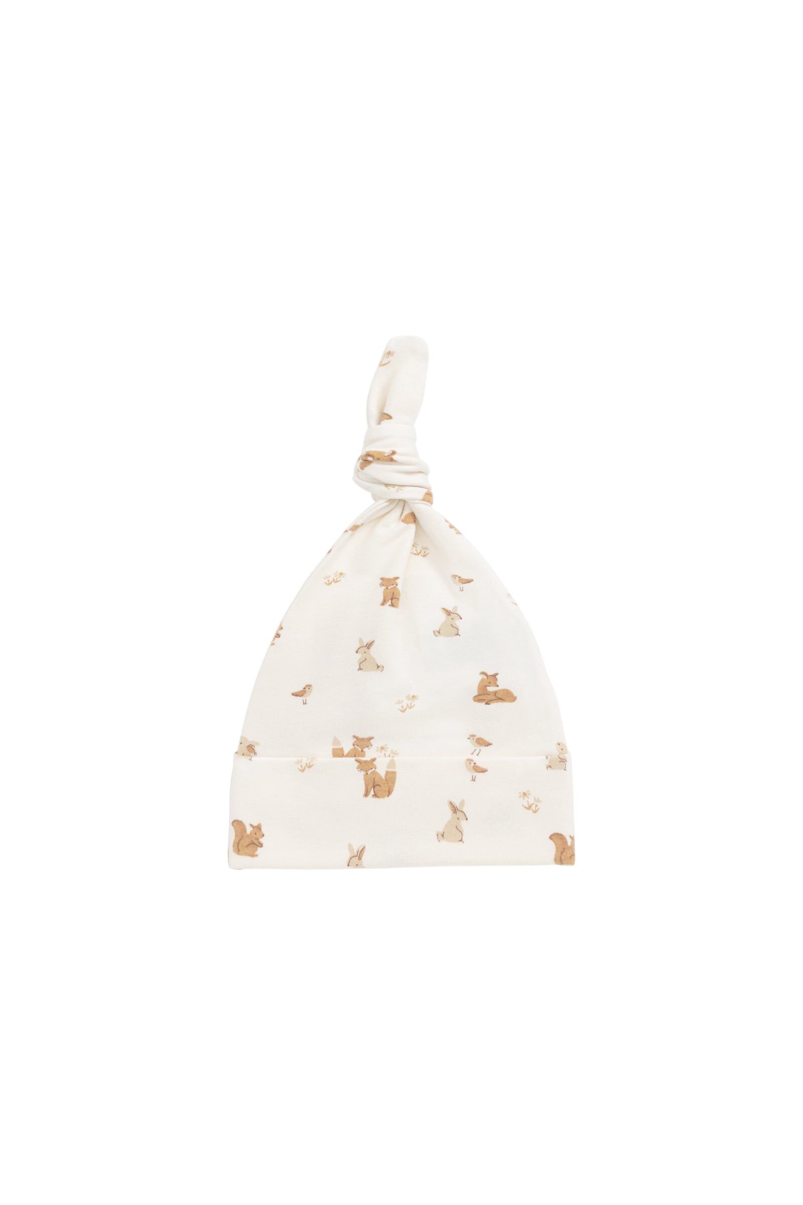 【預購】JAMIE KAY - Organic Cotton Knot Beanie（Forest Friends）