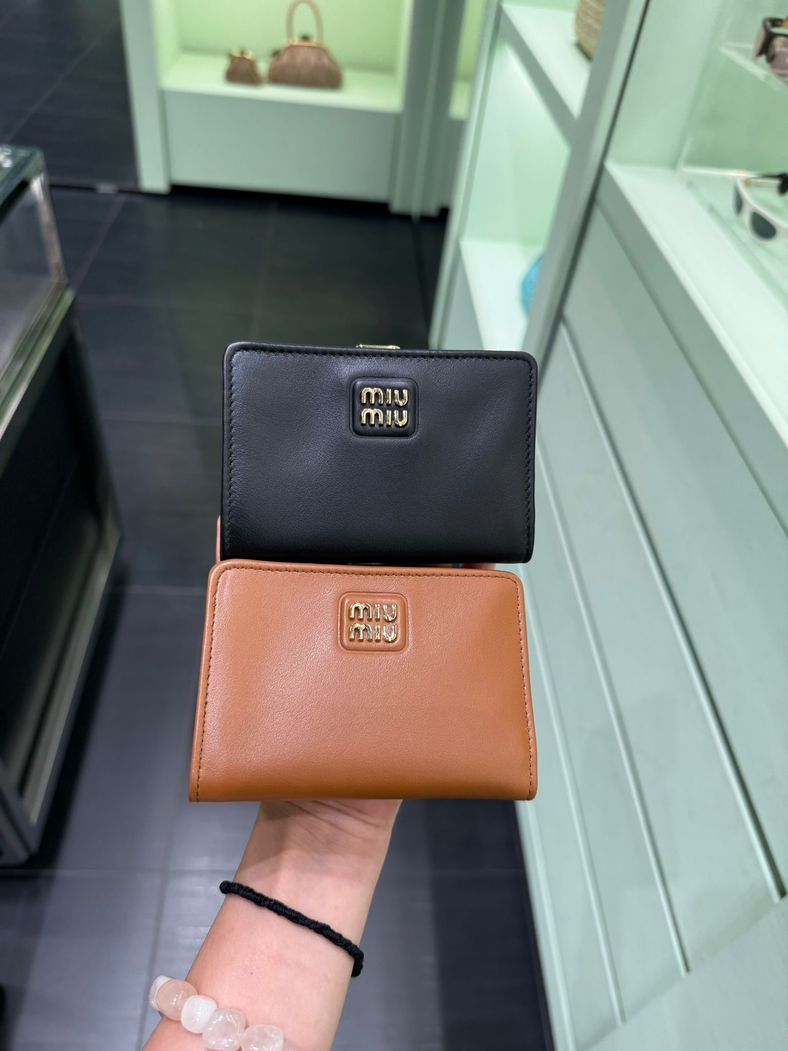 Miumiu Cognac Leather Coin Purse 2 colors