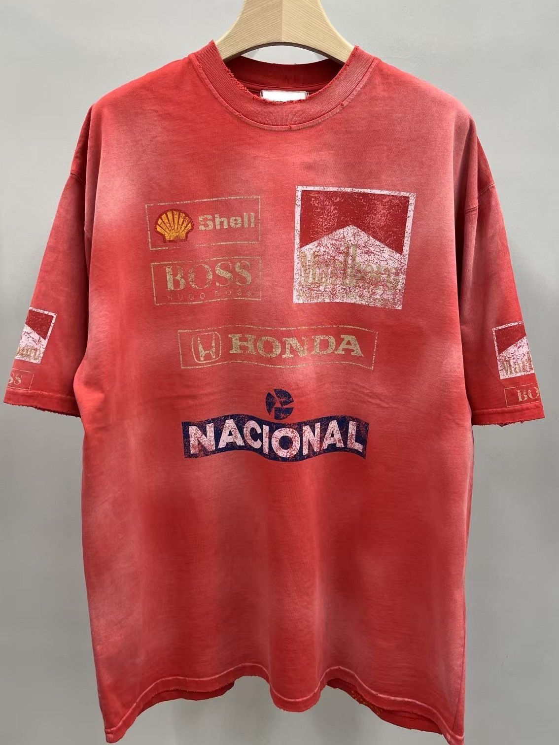 洗水英文字圖案短袖Tee T5738