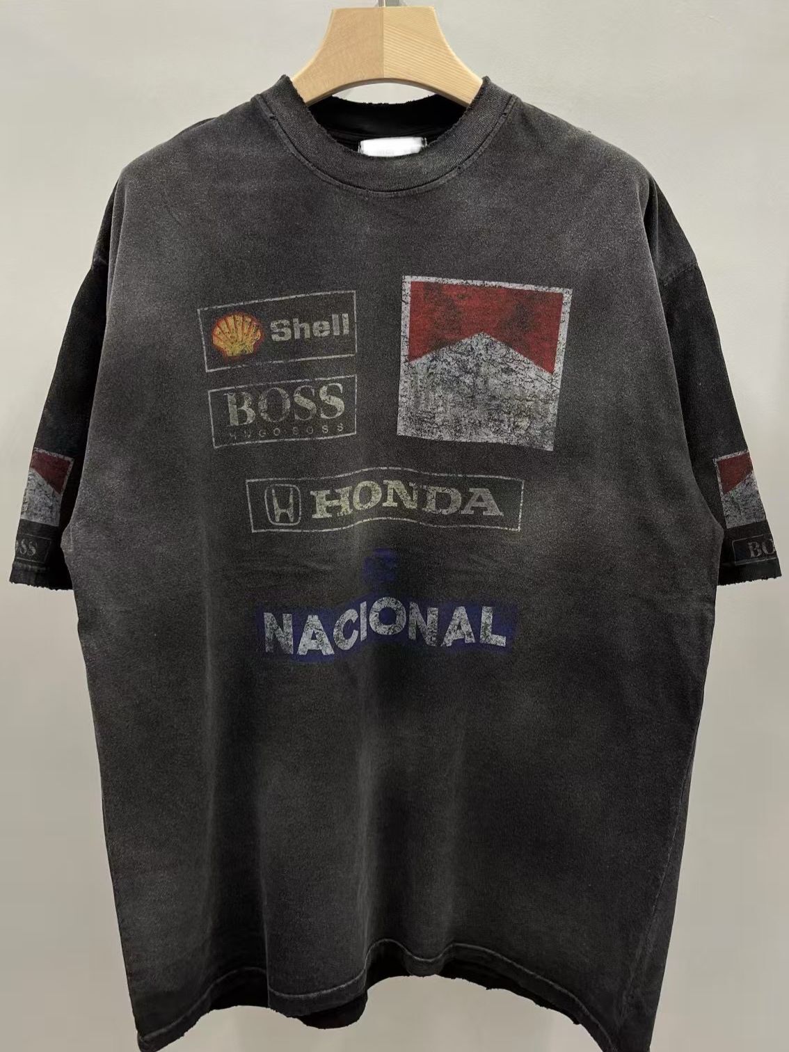 洗水英文字圖案短袖Tee T5738