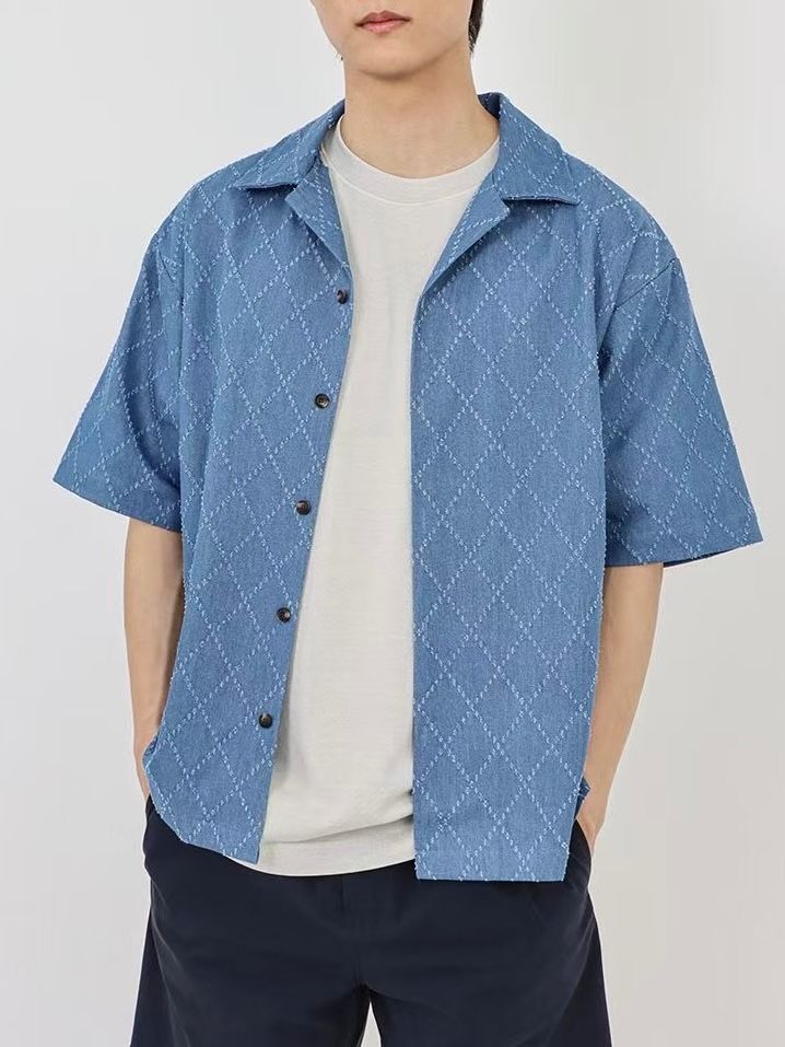 菱格短袖恤衫 S2326