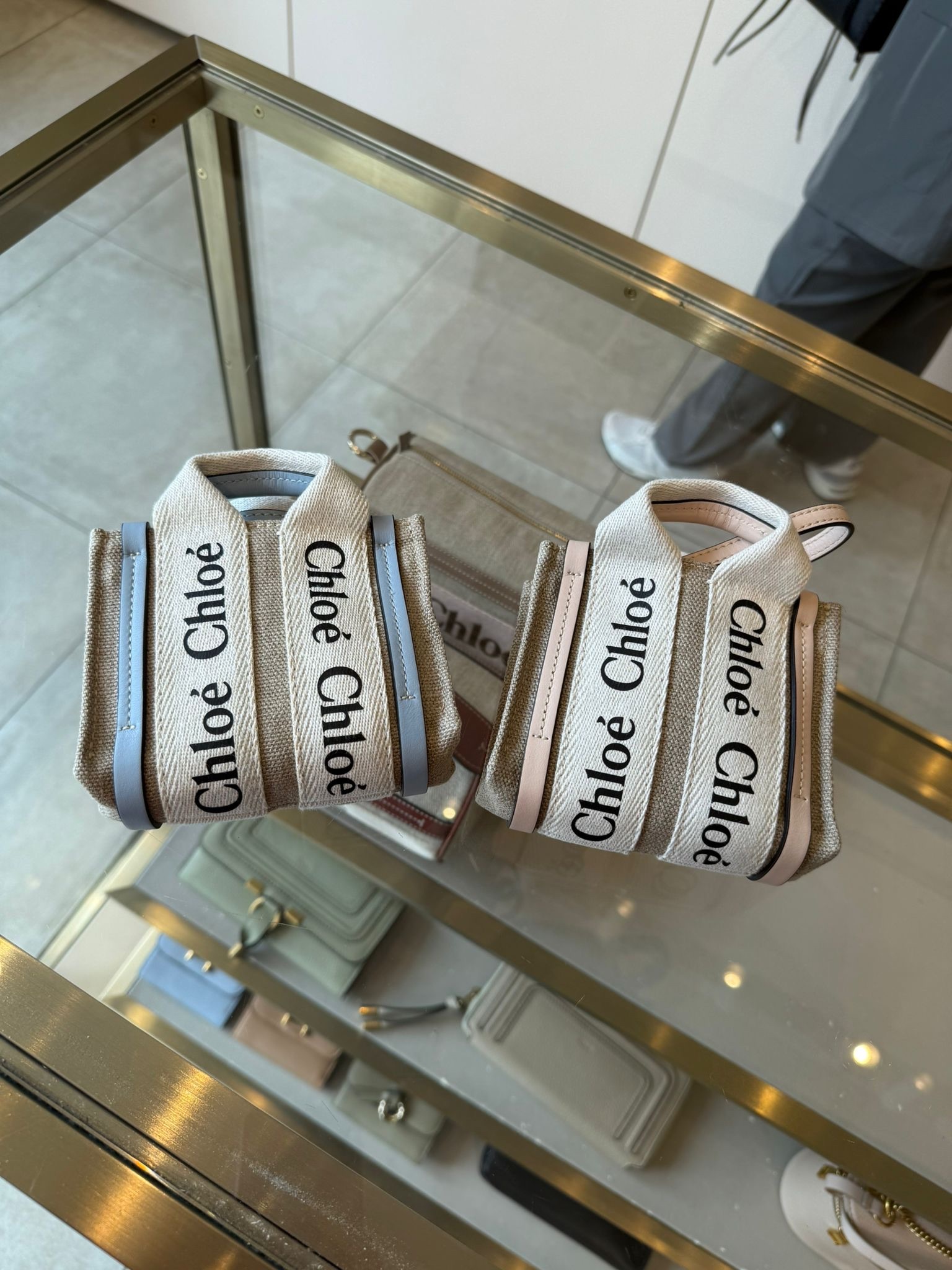 Chloe Nano Canvas Crossbody Tote Bag 3 colors