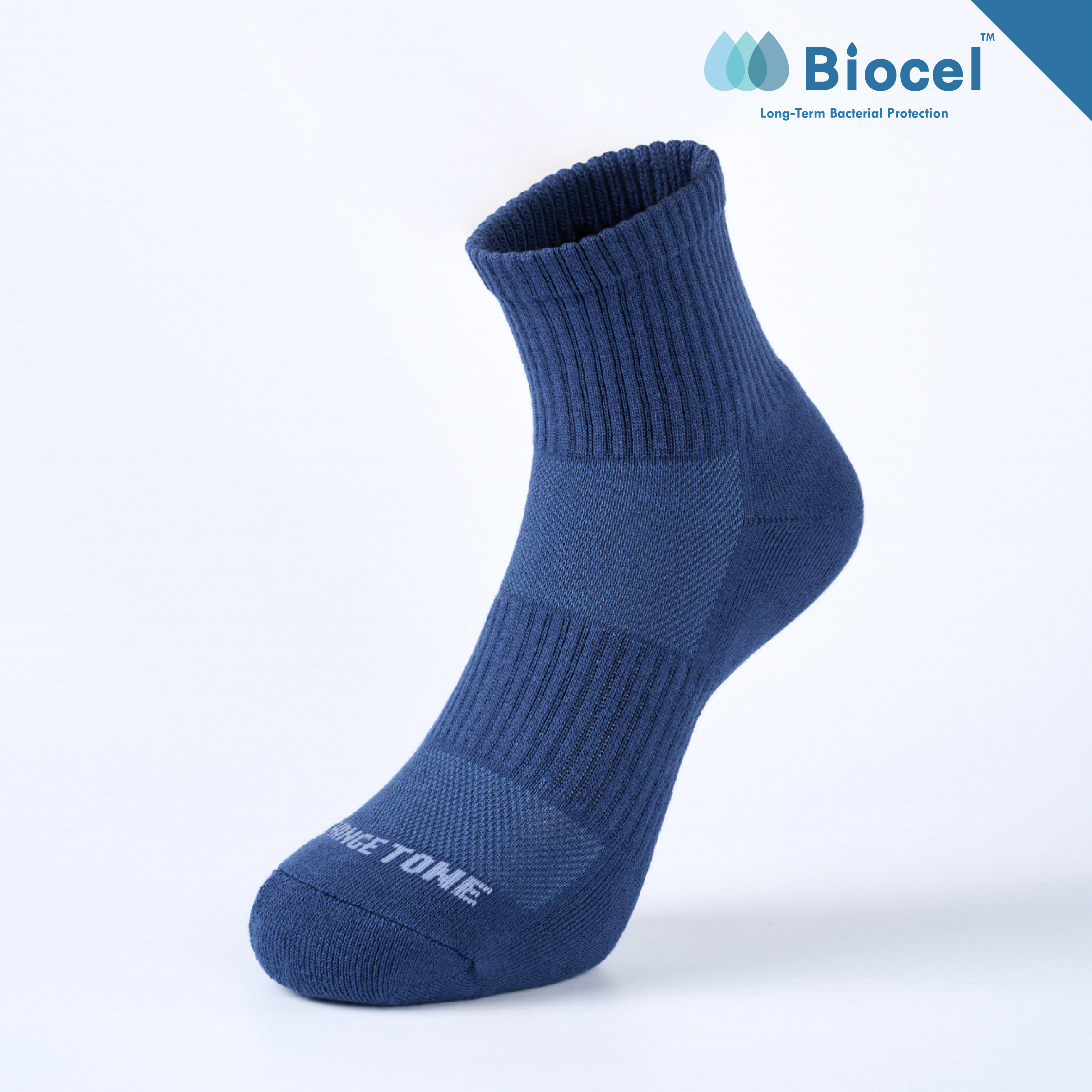 抑菌足弓氣墊短襪〈丈青〉