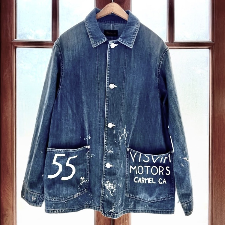 LAST PCS: VISVIM MOTORS CLUB SOCIAL SCULPTURE COVERALL JKT DMGD - SIZE 5 PRE ORDER ITEM (預訂中)