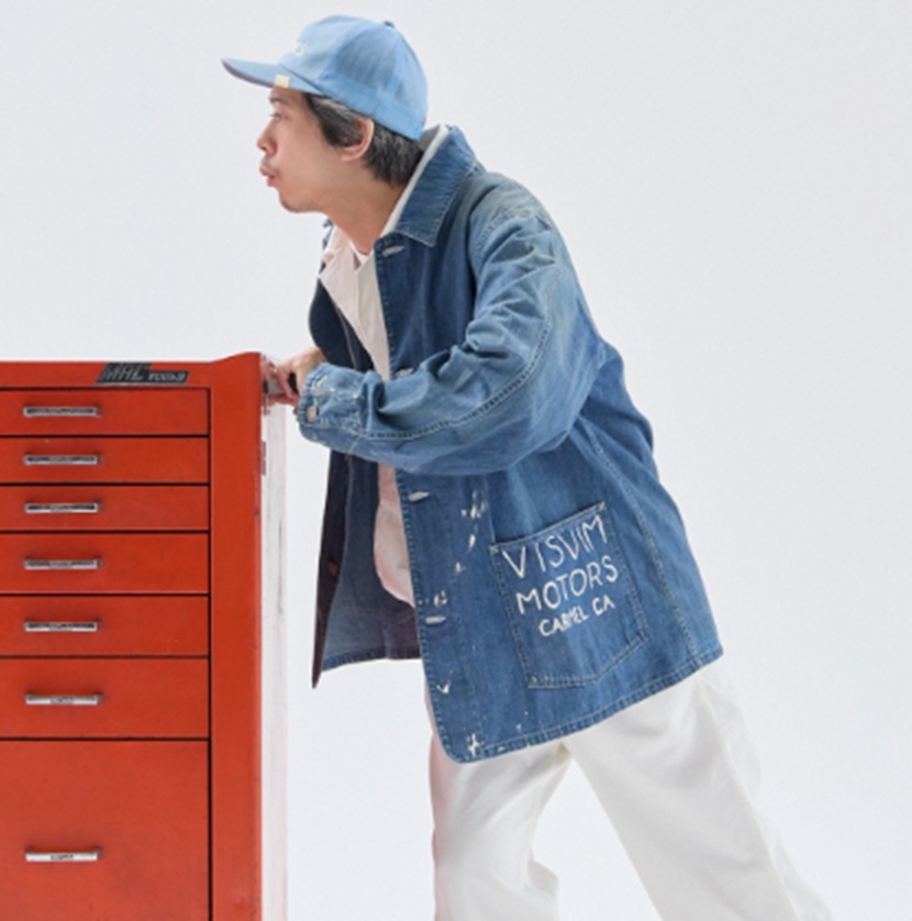 LAST PCS: VISVIM MOTORS CLUB 2025 SOCIAL SCULPTURE COVERALL JKT DMGD - SIZE 4 PRE ORDER ITEM (預訂中)