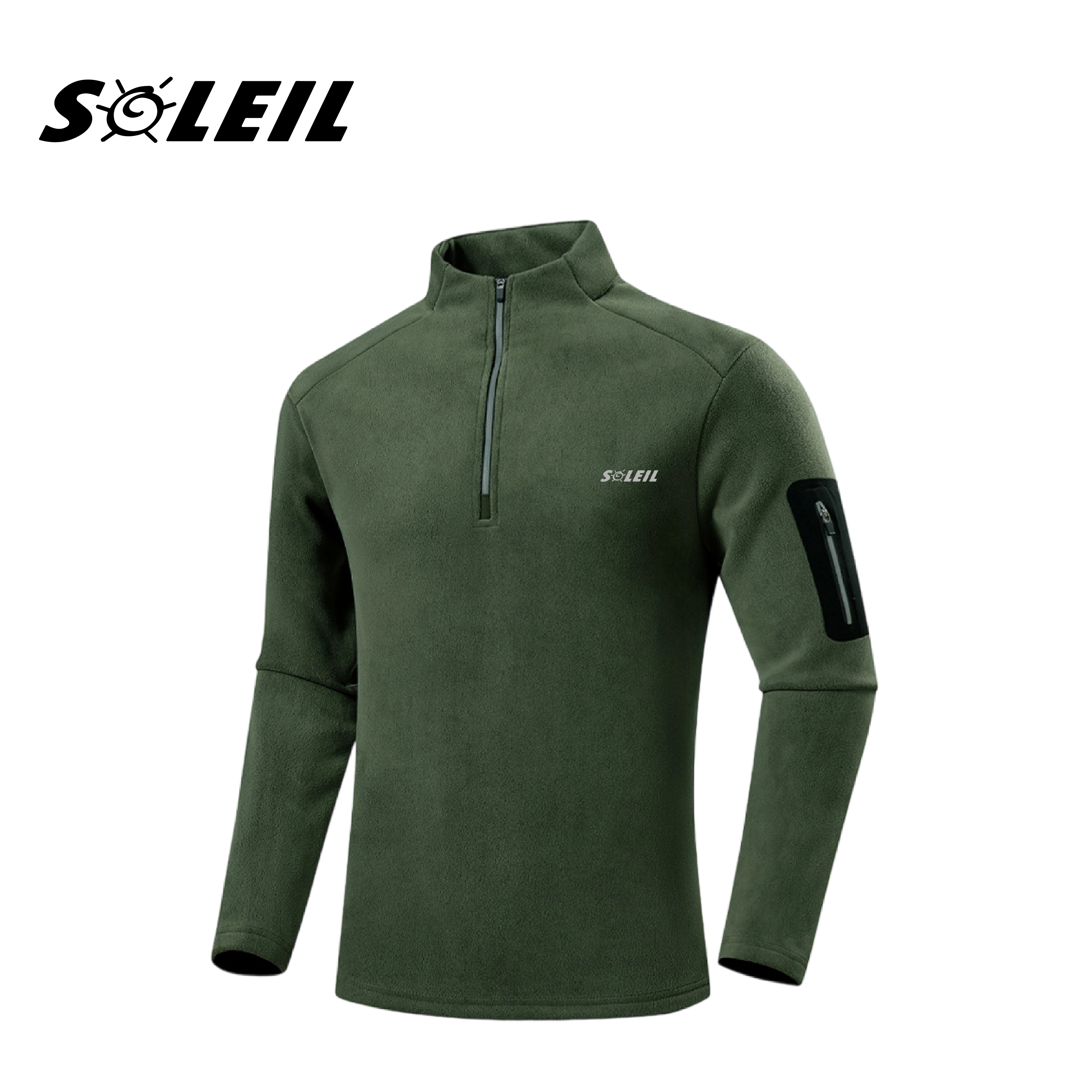 SOLEIL 雙刷毛拉鍊領上衣 男款 (2色) 01SL9702
