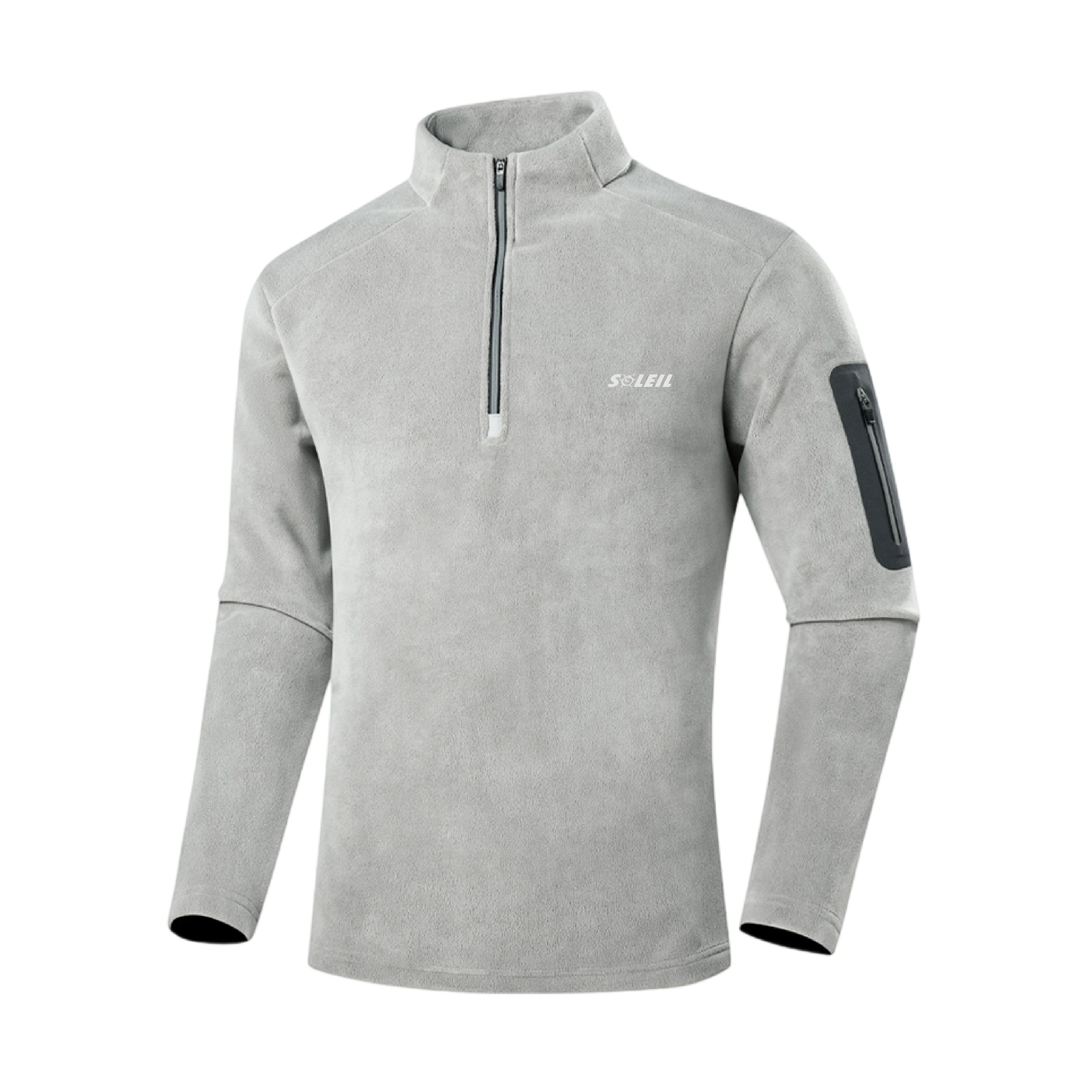SOLEIL 雙刷毛拉鍊領上衣 男款 (2色) 01SL9702