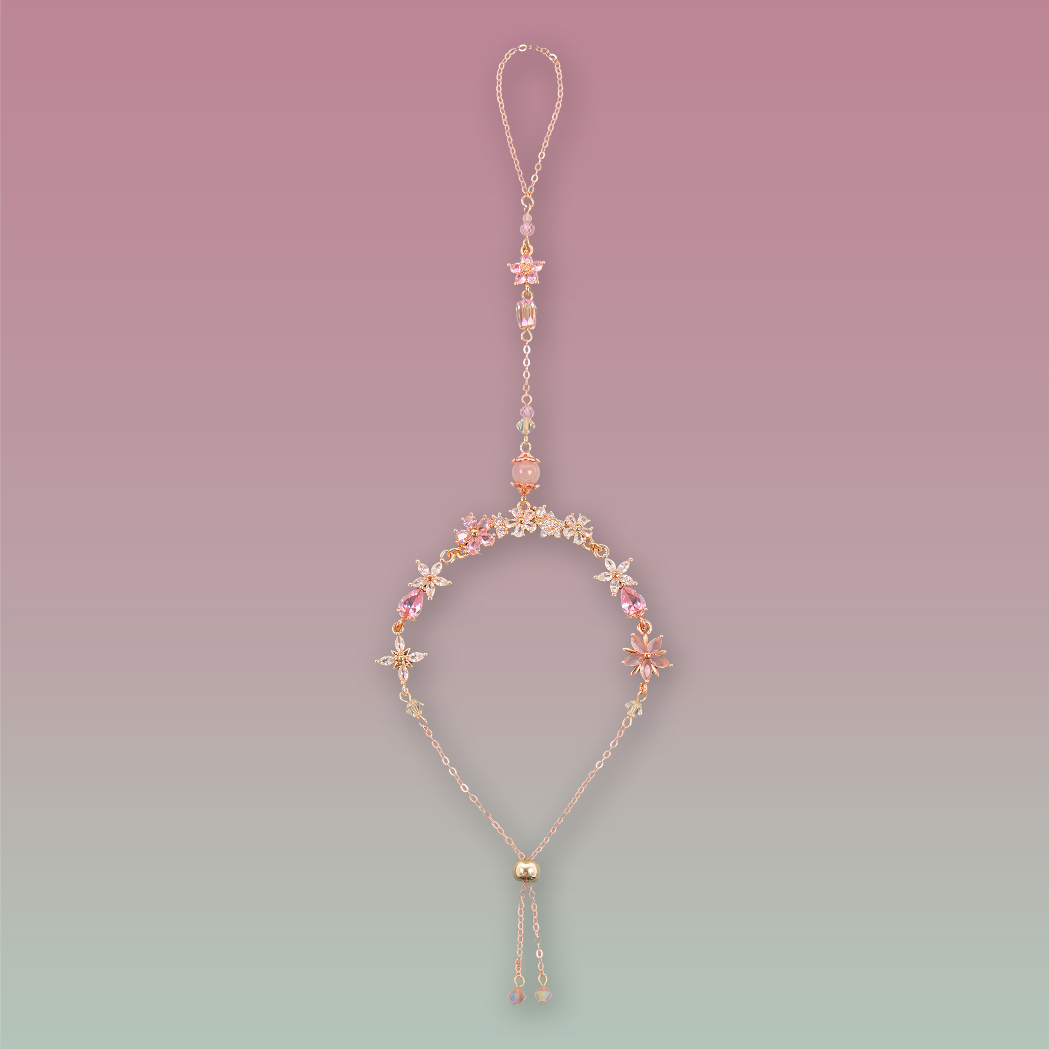 Serenity Cubic Zirconi Finger Ring Bracelet