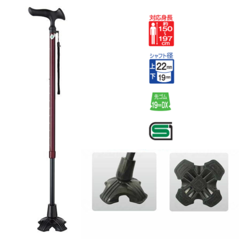 Fuji Home (富士家) WB3776四點抓地拐杖(銅色)