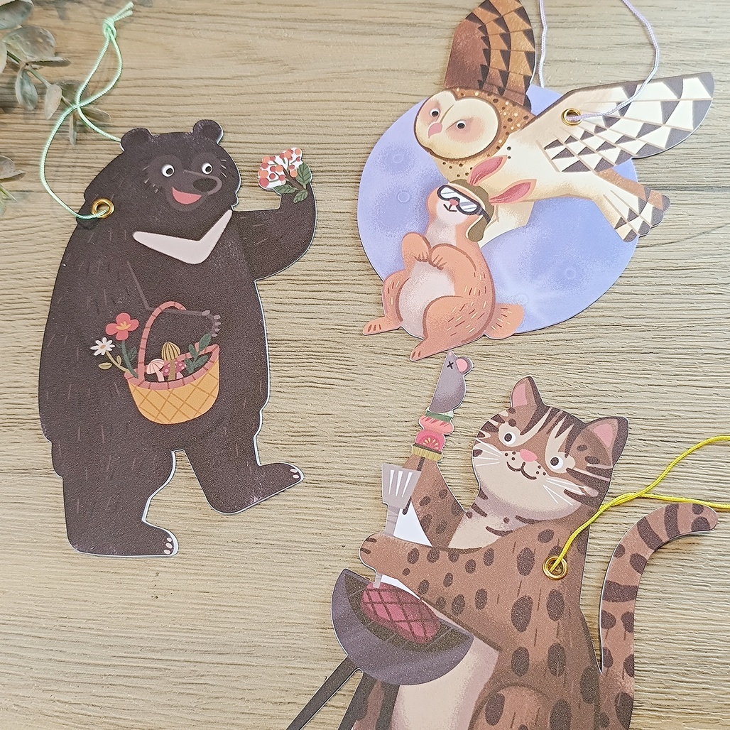 銀海設計．台灣保育動物裝飾卡 萬用卡 吊飾小卡 共三款
