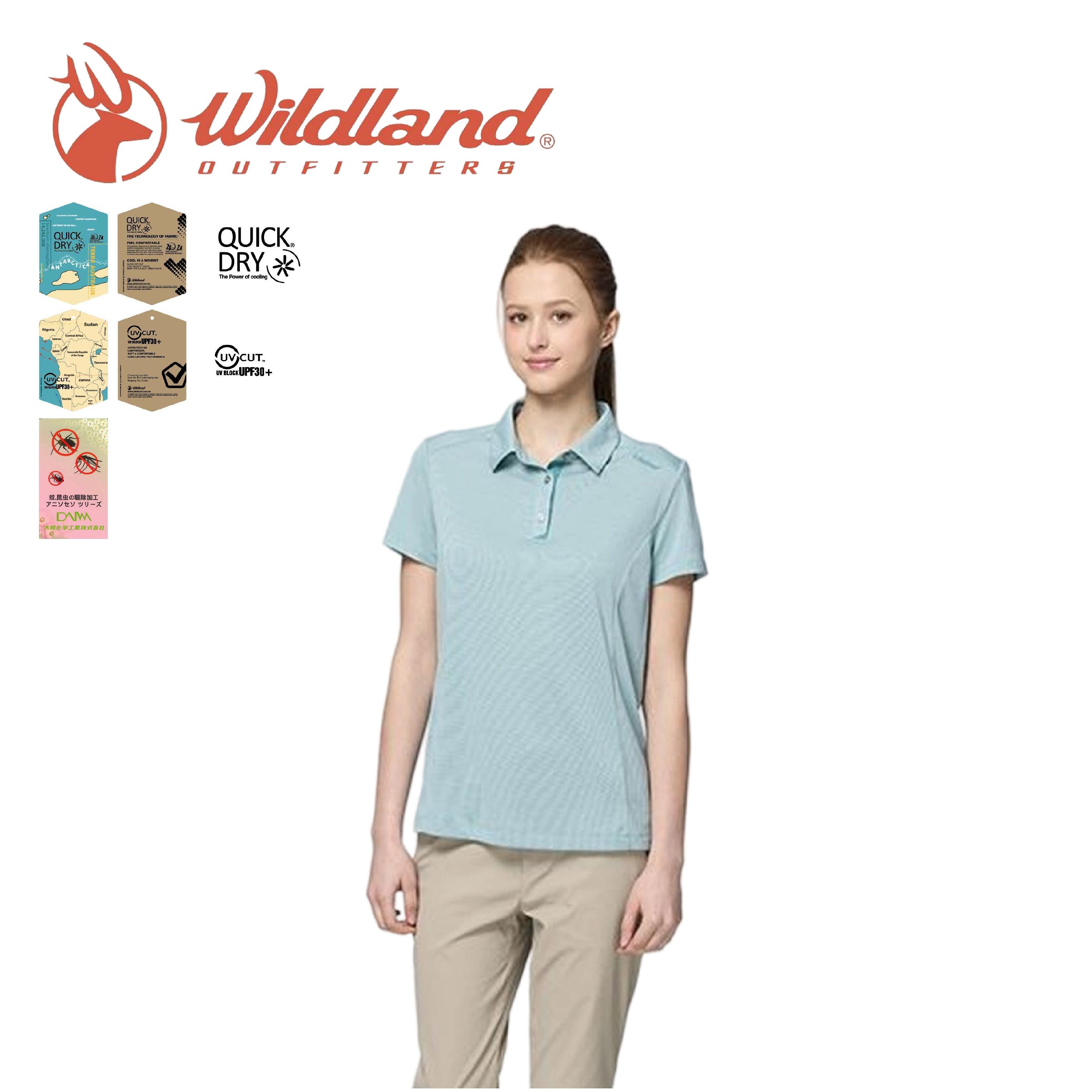 Wildland 荒野 彈性防蚊POLO吸排機能衣 女款 (栗松溫色) 10WB31607