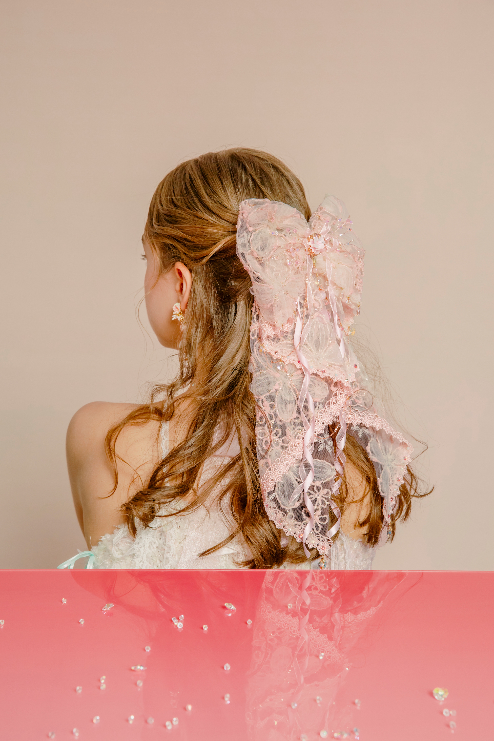 Field of Blooms Winged Sheer Bow Clip