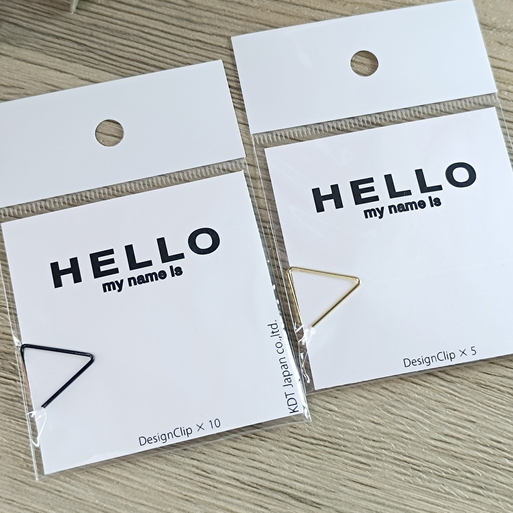 KDT Japan．三角形造型迴紋針(5入) 黑/金