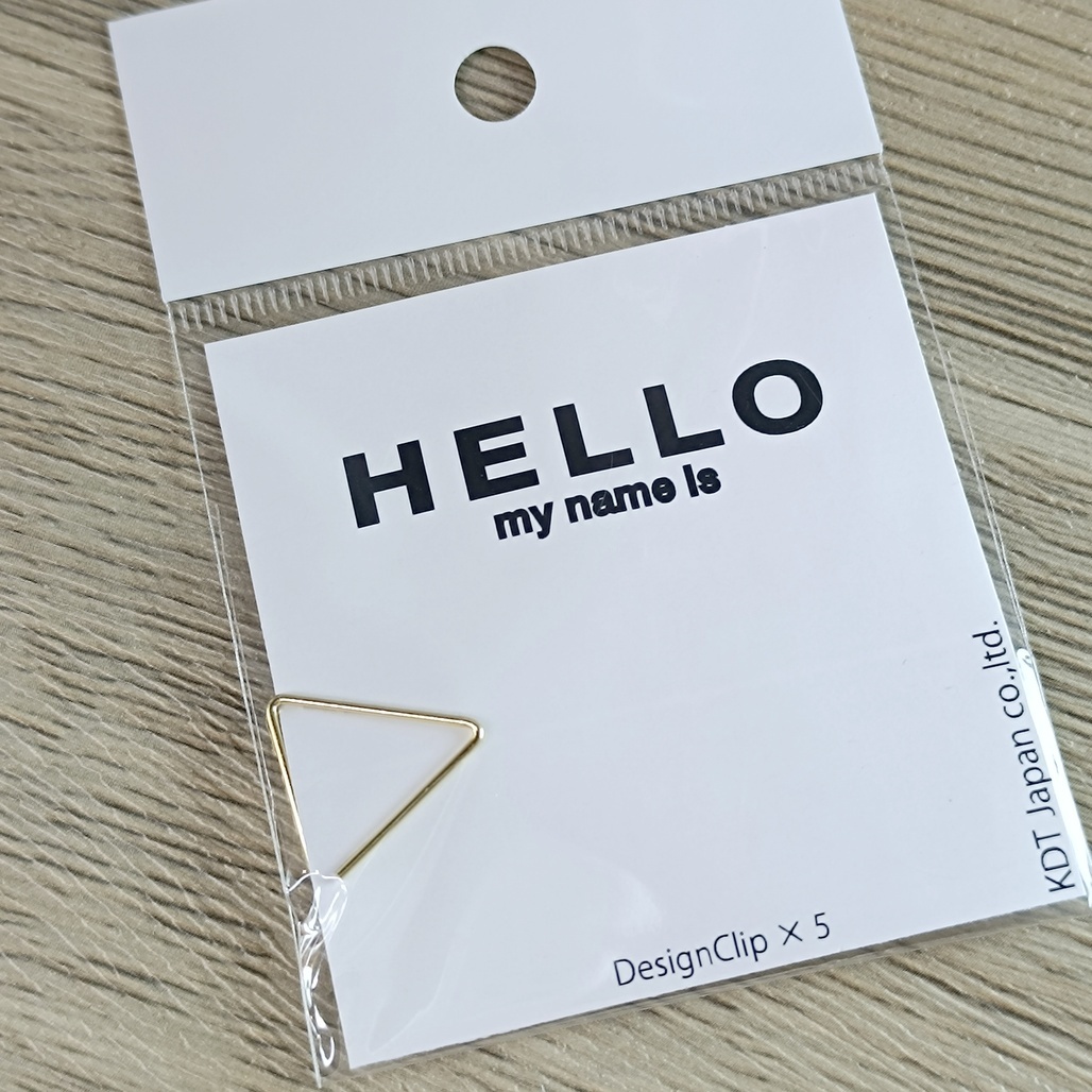 KDT Japan．三角形造型迴紋針(5入) 黑/金