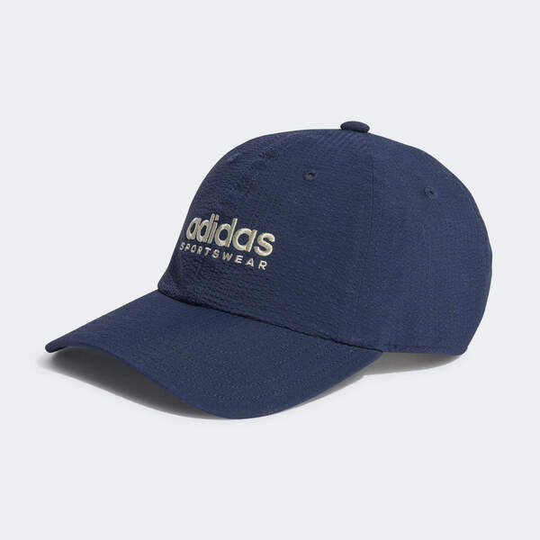 Adidas Dad Cap Seersuc IR7911 棒球帽 鴨舌帽 運動 經典 休閒 透氣 泡泡紗 藍