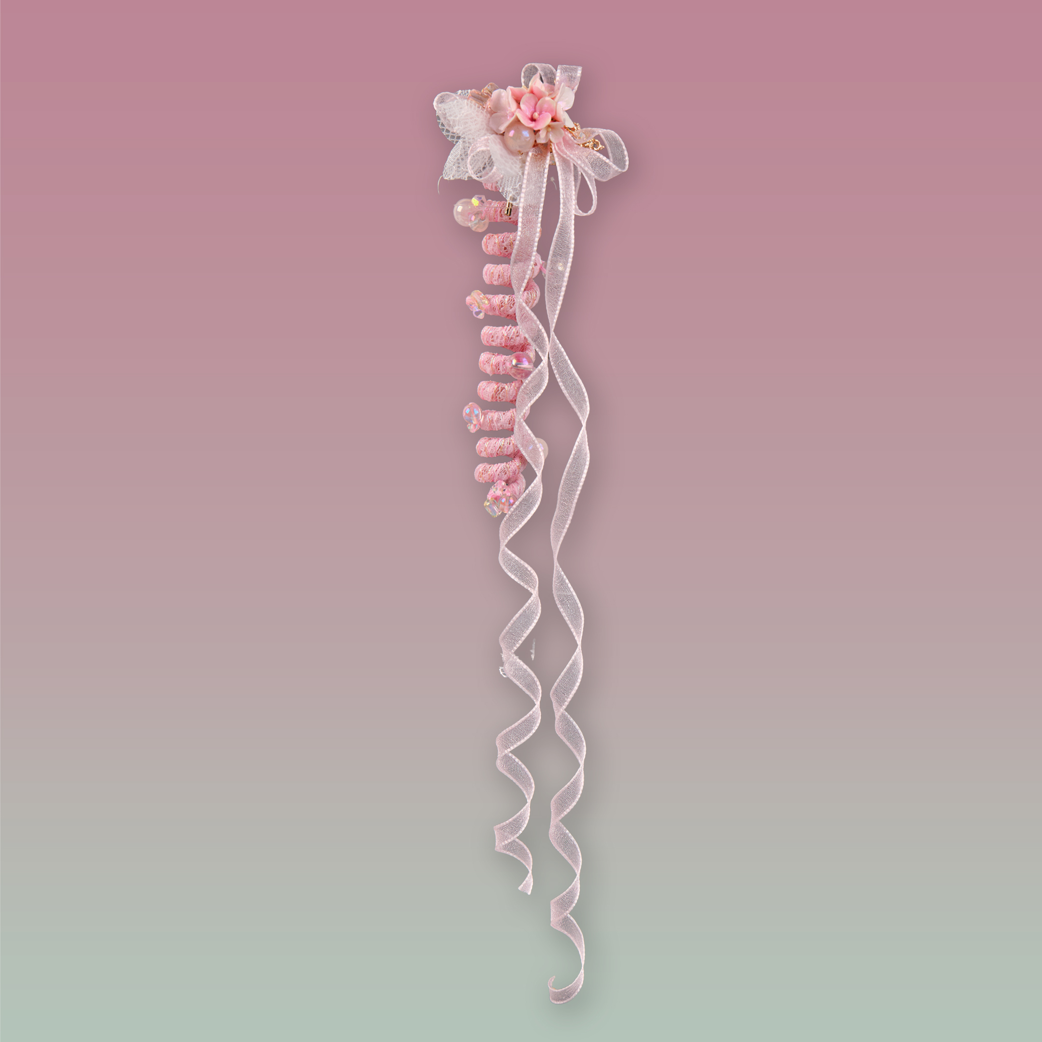 Peekaboo Playful Telephone Wire Ponytail Clip