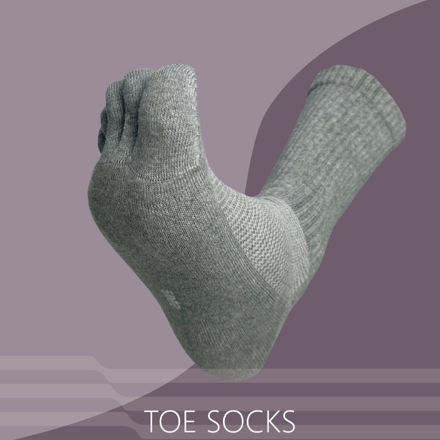 本之豐加長毛巾底五指襪196