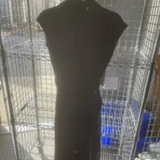 [S] DKNY BLACK SPLIT SLEEVELESS SLIM CARGO JUMPSUIT, DD5E1K72-BLK (SD1460)