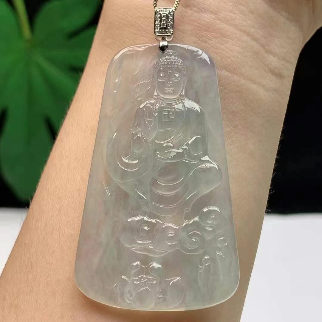 618343 翡翠冰種阿彌陀佛