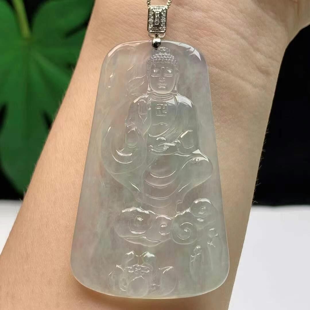 618343 翡翠冰種阿彌陀佛