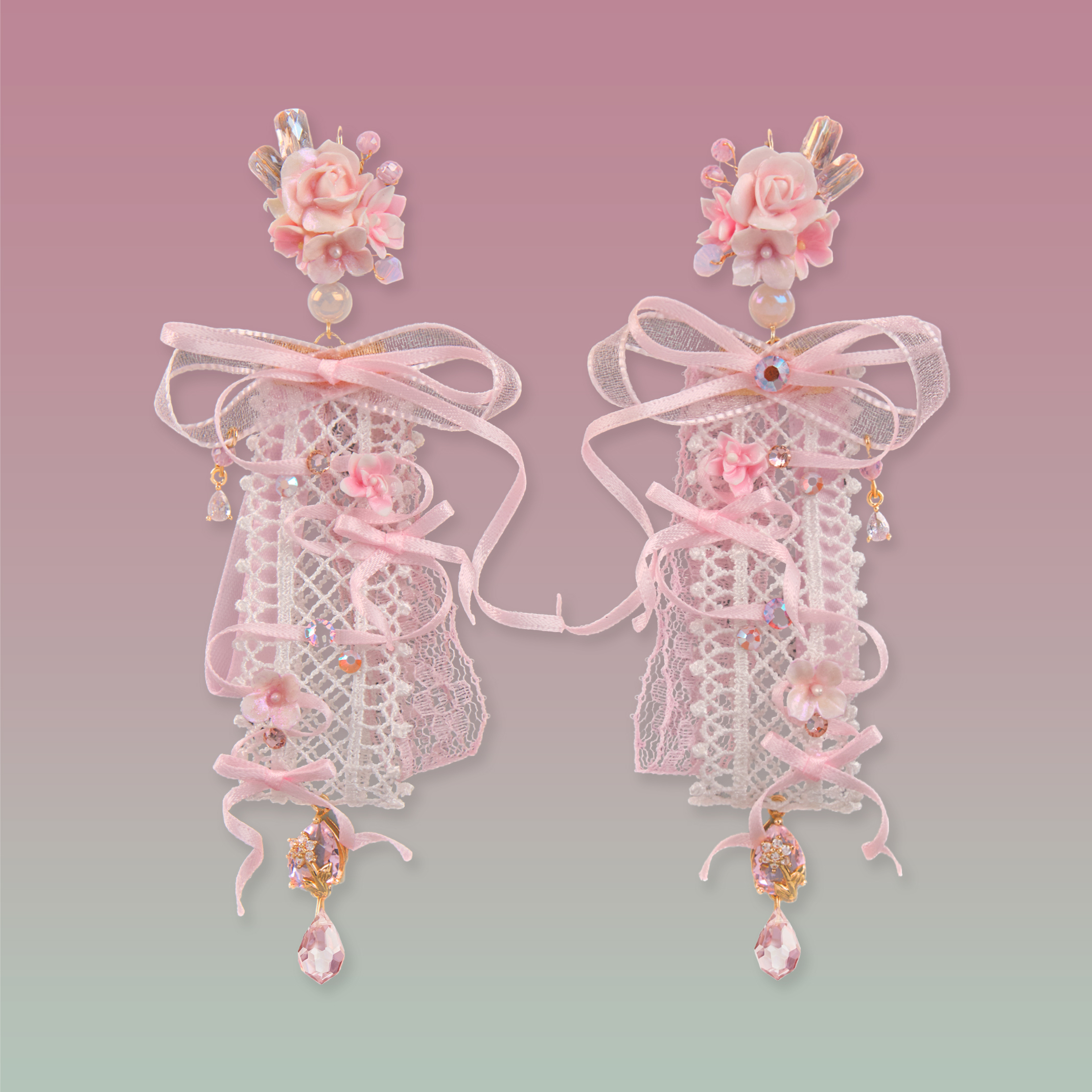 Secret Floral Trail Lace 2-Ways Earrings