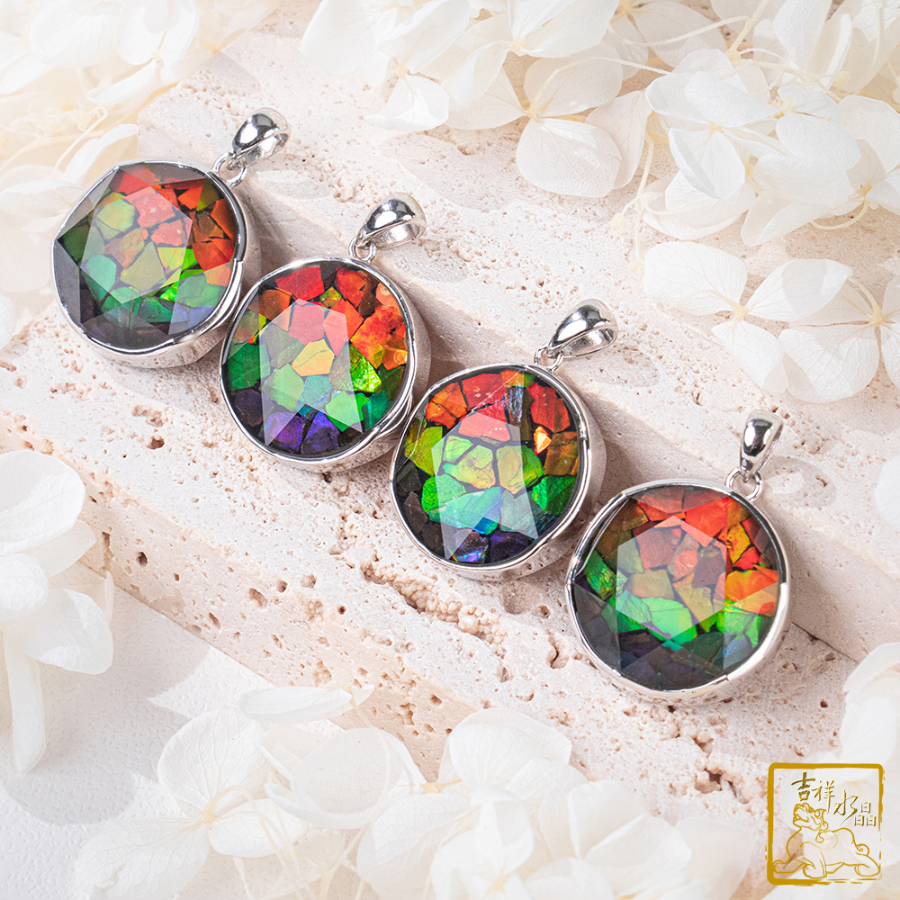 天鐵隕石x斑彩石 大衛星墜 / 多尺寸顏色可挑