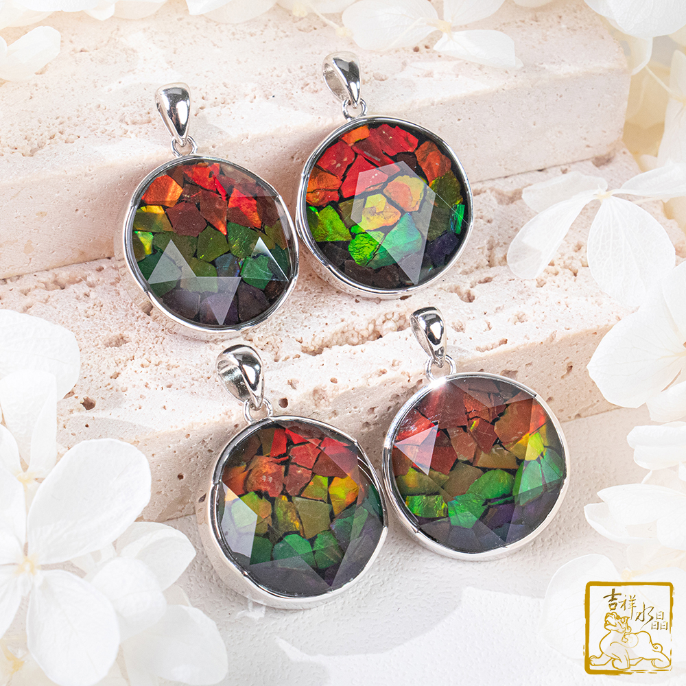 天鐵隕石x斑彩石 大衛星墜 / 多尺寸顏色可挑