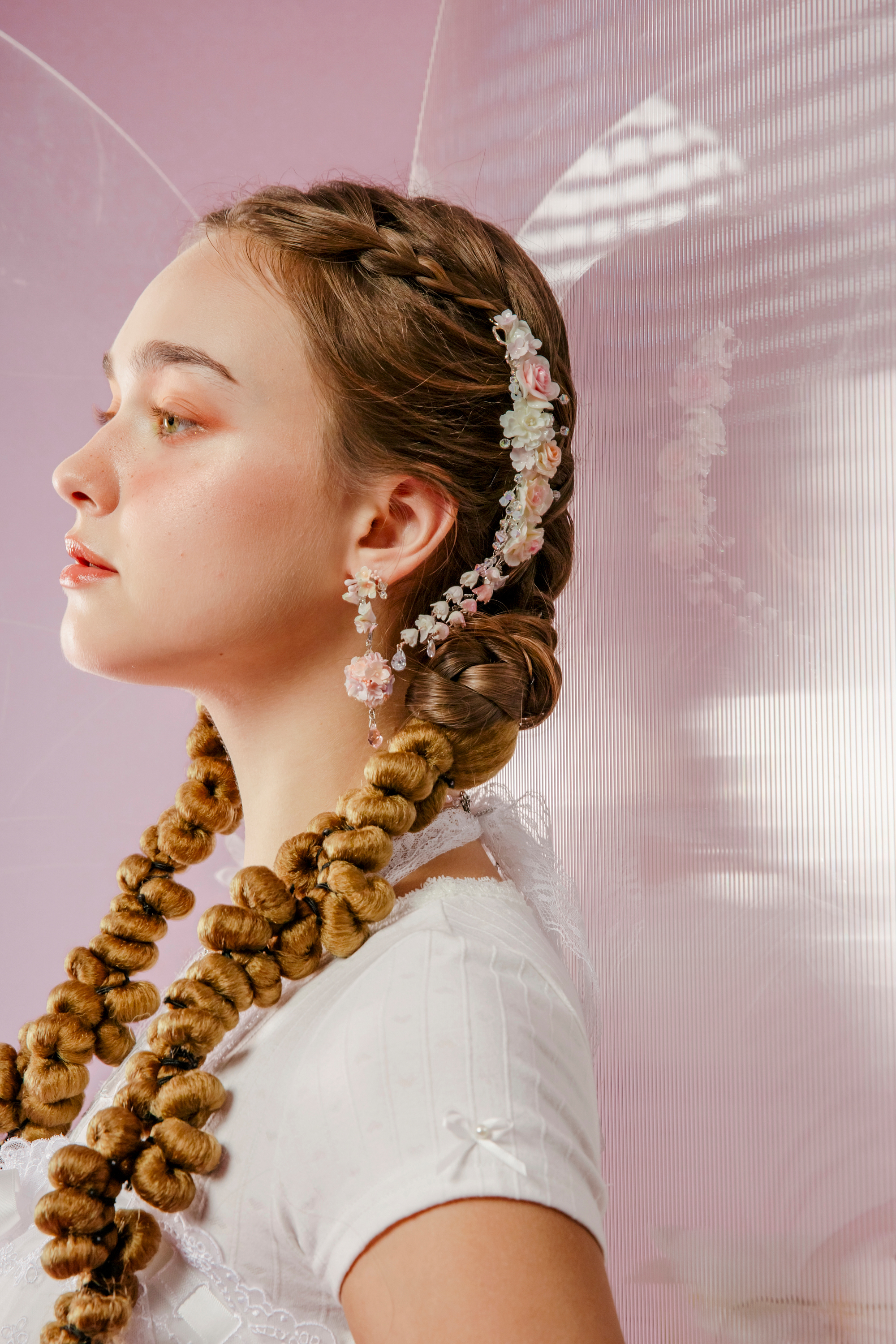 Vine from a Hidden Sprig Asymmetry Bouquet Earrings