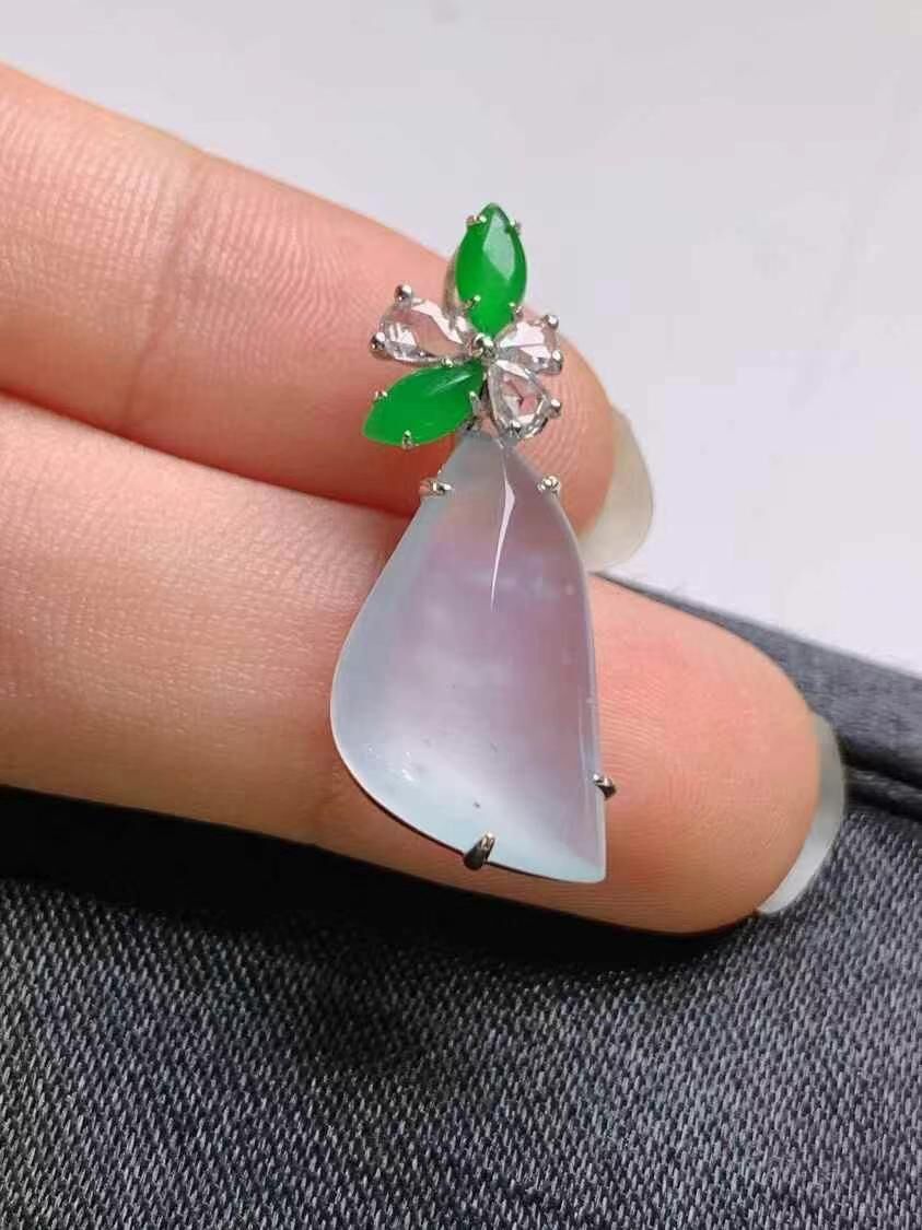 翡翠高冰種隨行吊墜,天然翡翠A玉, 緬甸玉, Jade, Jadeite