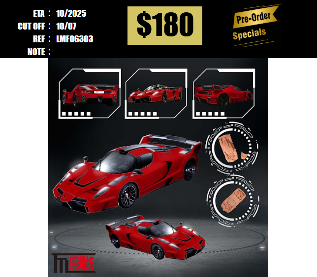 PO-$180 * LMF * 1:64 FERRARI ENZO MODIFIED RED [OD30/06]