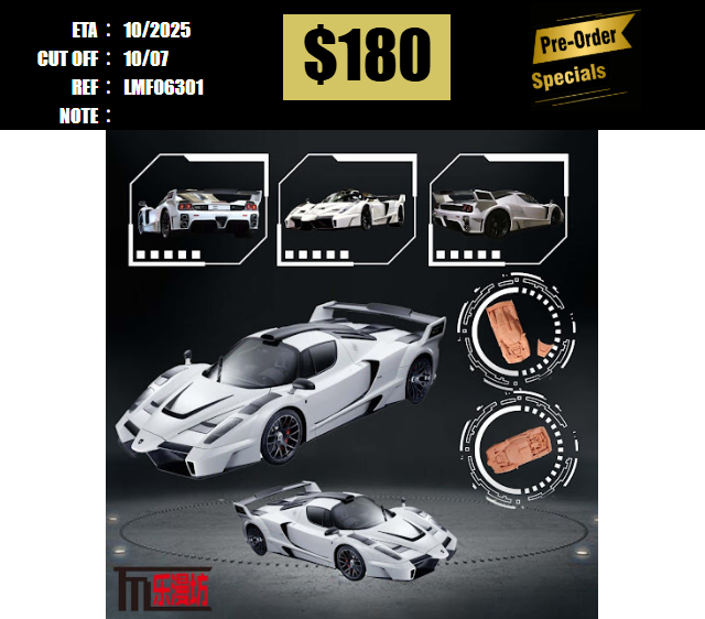 PO-$180 * LMF * 1:64 FERRARI ENZO MODIFIED WHITE [OD30/06]
