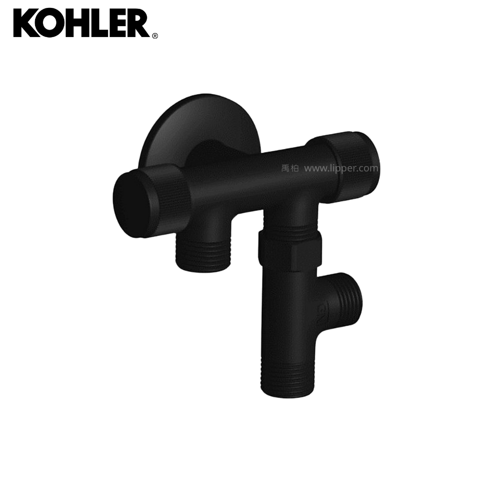 ★ 個性盡顯優惠 ★ KOHLER 四通三角凡而(霧黑) K-33984T-9-BL