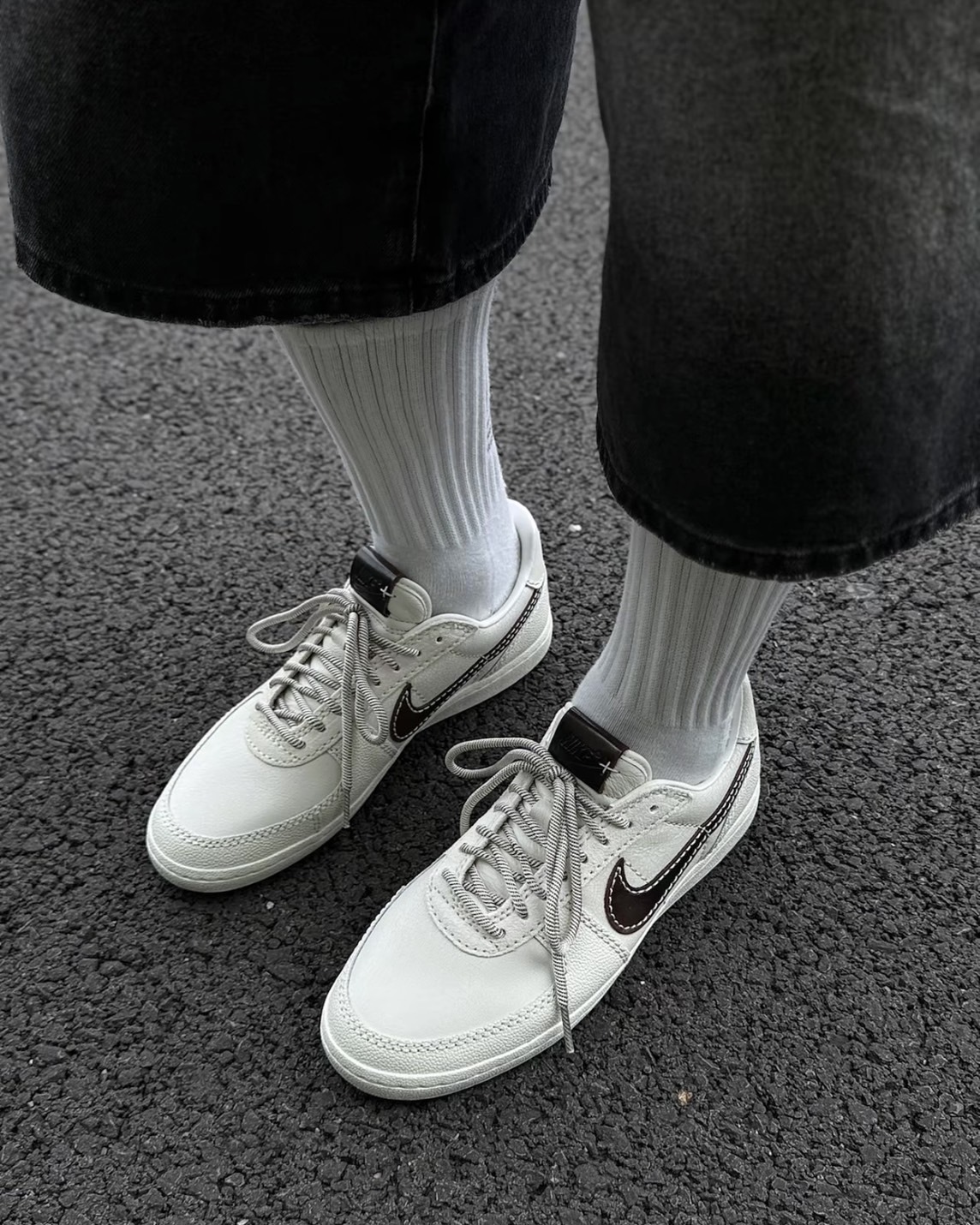 <國外限定色>Nike Field General 復古 板鞋 荔枝皮革 米棕