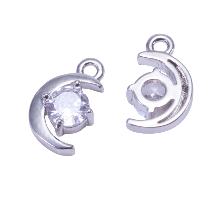 鋯石月亮｜K金｜吊飾